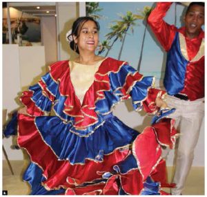 Punta Cana and San Miguel de Allende, a colonial-area city in Mexico's central highlands, were both promoted at Montreal's international tourism and travel show. These dancers from the Ballet Folklorico Xcaret performed. (Photo: Ülle Baum)