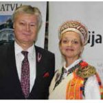 Latvian Ambassador Karlis Eihenbaums and his wife, Inara Eihenbauma, hosted a 99th independence day reception at Ottawa City Hall. (Photo: Ülle Baum)