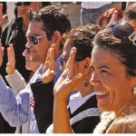 At this naturalization ceremony in the Grand Canyon, 23 people from 12 different countries, including Colombia, Dominican Republic, Guatemala, Japan, Mexico, Morocco, Australia, Trinidad and Tobago, Uruguay, Venezuela, Vietnam and Zambia, became U.S. citizens. (Photo: Grand Canyon National Park)