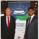 Peter Fahrenholtz, consul general for the German consulate in Toronto, participated in the first "Future of Mobility" Automotive Tech Symposium at Toronto’s Westin Harbour Castle. From left: Fahrenholtz and Dunstan Peter, president and CEO of Trinity Tech. Inc. ( Photo: Ülle Baum )