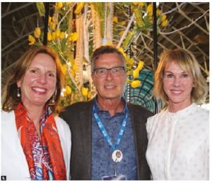 More than 40 embassies participated in this year's tulip festival. From left, Jackie Bradley, visiting from Virginia; Henry Storgaard, chairman of the Canadian Tulip Festival; and U.S. Ambassador Kelly Craft. (Photo: Ülle Baum)