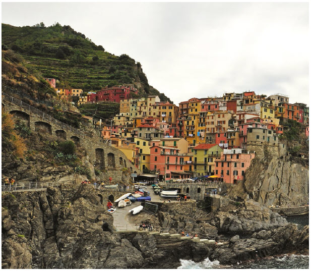 Manarola is one of five villages in the Liguria region on the Italian Riviera. The coastline, the five villages and the surrounding hillsides are all part of the Cinque Terre National Park, which has a UNESCO World Heritage designation. (Photo: ENTE NAZIONALE ITALIANA TURISMO)