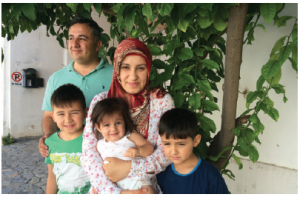 New horizons: Bekir Bey was a chemistry teacher in Turkey. He and his family fled after authorities questioned his wife, Beytül, when she was in hospital delivering their youngest. As soon as she was able to travel, the family fled to avoid jail for both parents. (Photo: Jennifer Campbell)