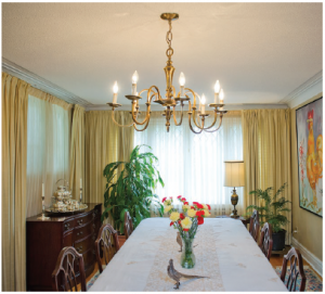 After a small renovation, the dining room now has room for 14 dinner guests. (Photo: Ashley Fraser)
