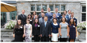  Japanese Ambassador Kimihiro Ishikane and his wife, Kaoru, hosted a reception at the ambassador’s residence in Rockcliffe for this year’s departing JET Program participants. The diplomatic couple is shown in the middle, surrounded by JET participants. (Photo: Ülle Baum) 