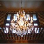 The dramatic foyer features this chandelier and is two storeys tall. (Photo: Ashley Fraser)