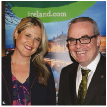 Tourism Ireland hosted a special event at the Canadian Museum of Nature to showcase Ireland's heritage, culture and cuisine. From left: Dana Welch, marketing manager and Jim Kelly, ambassador of Ireland. (Photo: Ülle Baum) 