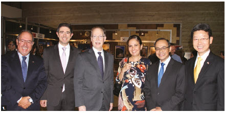 A photo exhibition by the MIKTA countries (Mexico, Indonesia, Korea, Turkey and Australia) took place at Ottawa City Hall. From left, Chilean Ambassador Alejandro Marisio; Mexican Ambassador Dionisio Pérez Jácome; Ian Shugart, deputy minister at Global Affairs; Lerzan Unal, wife of Turkish Ambassador, Selcuk Unal; Indonesian Ambassador Teuku Faizasyah and Korean Ambassador Maengho Shin. (Photo: Ülle Baum) 
