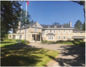 The mansion, occupied by Italian Ambassador Claudio Taffuri and his wife, Maria Enrica Francesca Stajano, is just across the Champlain Bridge in Gatineau. The residence is majestically perched on a hill overlooking the Ottawa River.  (Photo: Claudio Taffuri)