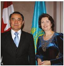 To mark Kazakhstan’s independence day, Ambassador Akylbek Kamaldinov and his wife, Olga Kamaldinova, hosted a reception at the Fairmont Château Laurier. (Photo: Ülle Baum) 