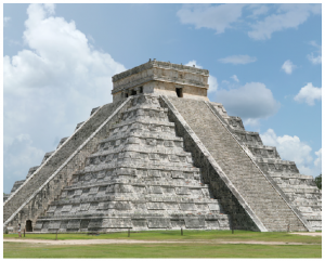 The pyramids and temples of Chichén Itzá in Mexico are a popular tourist site and the iconic Temple of Kukulkan, shown here, has been named one of the New Seven Wonders of the World. (Photo: Daniel Schwen)