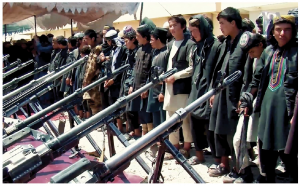 This group of Islamic State fighters surrendered to Afghan government forces in April 2018, after having been defeated by the Taliban. Some who were involved in the Syrian conflict have done the same. (Photo: Mirwais Bezhan (VOA))