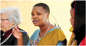 Purity Ngina, centre, speaks at the African Women Diplomatic Forum's seminar that celebrated African and Canadian women in science, technology, engineering and mathematics. (Photo: Ülle Baum)