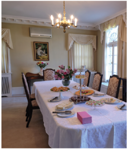 The dining room, where the couple serves traditional Sri Lankan food, seats 12 comfortably.  (Photo: Dyanne Wilson)