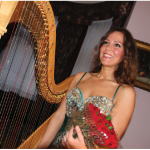 Hungarian Ambassador Bálint Ódor hosted a concert at the embassy featuring harpist Klára Bábel, who is shown here. (Photo: Ülle Baum)