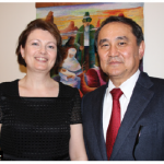 Kazakh Ambassador Akylbek Kamaldinov and his wife, Olga Kamaldinova, hosted a dinner at their residence for members of the media. (Photo: Ülle Baum)