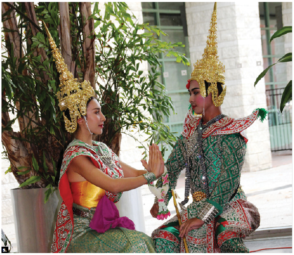 The Council of Thai culture of Canada hosted a Thai New Year Celebration at Ottawa City Hall. These dancers in traditional costumes performed. (Photo: Ülle Baum)