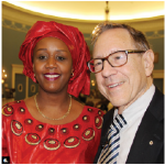 To commemorate the 25th anniverary of the Rwandan genocide, acting high commissioner Shakilla Umutoni Kazimbaya hosted a conference. She's shown with former justice minister Irwin Cotler. (Photo: Ülle Baum)