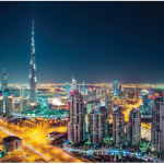 Dubai is the UAE's financial centre and its most cosmopolitan and luxurious city. It boasts the world's tallest building, seen here, as well as such novelties as a shopping mall that features a ski hill. (Photo: Embassy of UAE)
