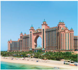 Beaches, such as this one at the luxury hotel resort, Atlantis The Palm in Dubai, are prominent features of the cities of Dubai and Abu Dhabi. (Photo: © Iryna Rasko - Dreamstime.com)