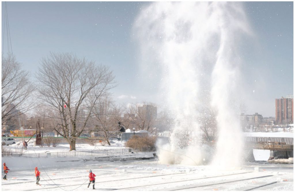 Ice Blasting on the Rideau River, by Blazej Marczak, is among the 2019 acquisitions by the City of Ottawa and showing at Karsh-Masson Gallery. (Photo: Ice Blasting on the Rideau River, by Blazej Marczak, is among the 2019 acquisitions by the City of Ottawa and showing at Karsh-Masson Gallery. )
