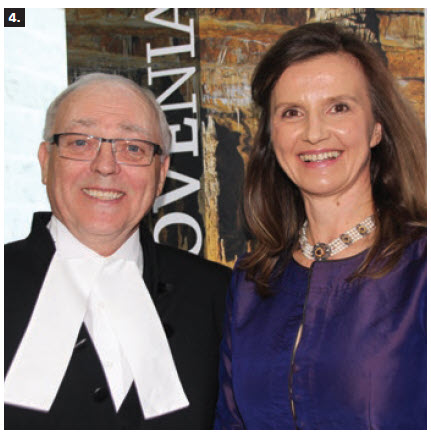 Slovenian Ambassador Melita Gabric and her husband, Michael Raymond Benson, hosted a national day celebration at Ottawa City Hall. She is shown with Senate Speaker George Furey. (Photo: Ülle Baum) 