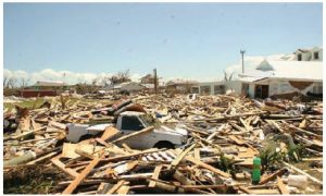 This image shows what was left of homes in Marsh Harbour, a town in Abaco Islands, after Hurricane Dorian hit in September 2019. (Photo: Government of Bahamas)