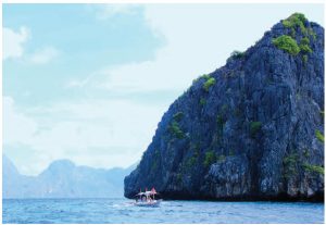 Bacuit Bay's majestic 250-million-year-old limestone cliffs are one of its major tourist attractions. The Bay, which is located on the northern tip of Palawan Island, features 45 islands, islets, coves and lagoons. It is part of the 7,000-plus archipelagos in the Philippines. (Photo: Ülle Baum)