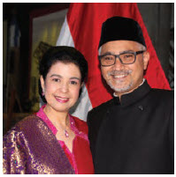 On the occasion of the 74th anniversary of the independence of Indonesia, Ambassador Abdul Kadir Jailani and his wife, Rahmayanti Jailani, hosted a cultural performance and reception at the Grand Hall of the Canadian Museum of History. Ambassador Jailiani spoke. (Photo: Ülle Baum) 