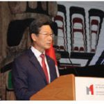 To mark its national day and armed forces day, Korean Ambassador Maengho Shin and his wife, Dongmin Lee, hosted a reception and concert by Korean musician Sora Kim at the Canadian Museum of History. Shin, shown here, spoke. (Photo: Ülle Baum)