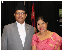 On the occasion of the national day of Nepal, Ambassador Bhrigu Dhungana and his wife, Sangita Dhungana, hosted a reception at Ottawa City Hall. (Photo: Ülle Baum) 