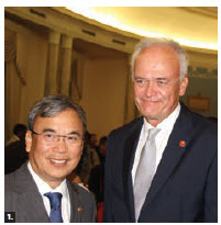 To mark Vietnam’s 74th national day, Ambassador Duc Hoa Nguyen hosted a reception at the Fairmont Château Laurier. He’s shown with Senator Peter M. Boehm. (Photo: Ülle Baum) 