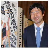 An exhibition titled Manga Hokusai Manga, took place at the Embassy of Japan. Mashiro Saito, director of the Japan Foundation, delivered remarks. (Photo: Ülle Baum)
