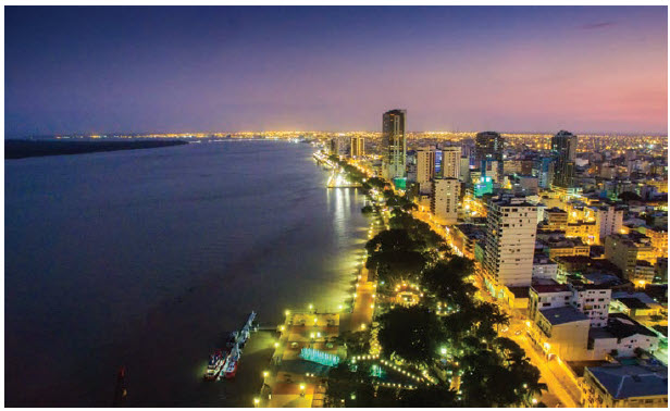 Guayaquil, the main port and economic capital of the country, is located on the Pacific Coast. (Photo: Ecuador tourism)
