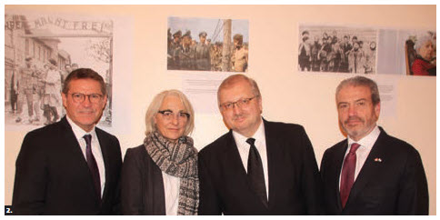 Jewish veterans from Canada and the Russian Embassy hosted a memorial concert commemorating the 75th anniversary of the liberation of Auschwitz. From left: Israeli Chargé d’Affaires Marc Attali, German Ambassador Sabine Anne Sparwasser, Russian Ambassador Alexander Darchiev and Moshe Ronen, vice-president of the World Jewish Congress. (Photo: Ülle Baum)