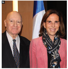 French Ambassador Kareen Rispal gave a lecture titled France and Canada: Strong relations in a challenging world at the Ambassador Speaker Series at the Westin Hotel, organized by the Norman Paterson School of International Affairs. Shown with Rispal is organizer Lawrence Lederman. (Photo: Ülle Baum) 