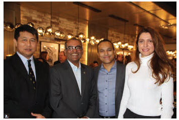 The launch of the new authentic Italian halal restaurant, Kara Mia, took place at the Elmvale Acres Shopping Centre. From left: Brunei High Commissioner Kamal Bashah Pg Ahmad, MP Chandra Arya, owner Feroze Shaik and Lebanese economic attaché Vanessa G. Naddaf. (Photo: Ülle Baum) 