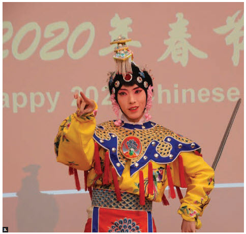Chinese Ambassador Peiwu Cong and his wife, Tong Zhang, hosted a Chinese New Year reception and concert at the embassy. This dancer performed. (Photo: Ülle Baum) 