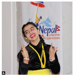 The Nepal embassy hosted a presentation and performance titled Visit Nepal 2020 at the Lord Elgin Hotel. This dancer performed. (Photo: Ülle Baum)