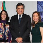 On the occasion of the 105th anniversary of the Mexican air force and the 107th anniversary of the Mexican army’s military representation in Canada, officials hosted a reception at the Hilton Garden Inn. From left: Col. Jose Antonio Gomez, Mexican military and air attaché; his wife, Erika; Mexican Ambassador Juan Jose Gomez Camacho; Roxana Reyes and her husband, Col. Roberto Carlos Sanchez, Mexican deputy military and air attaché. (Photo: Ülle Baum)
