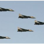 Iran has plans for a new regional order, with itself as leader. It represents a direct threat to the future security of Israel, Jordan, Saudi Arabia and the Gulf States. Shown here are five Iranian air force F-14A Tomcats in flight. (Photo: Shahram Sharifi)