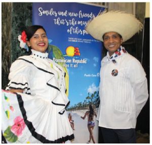  To mark the 176th anniversary of the independence of the Dominican Republic, Ambassador Pedro Vergés hosted a reception and art show at Ottawa City Hall. These dancers, in traditional costumes, took part in cultural performances. (Photo: Ülle Baum) 