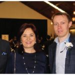 Estonian Ambassador Toomas Lukk attended Estonia's 102nd Independence Day celebration at Toronto's Estonian House. From left: Lukk, his wife, Piret, and Veiko Parming, president of Estonian House, stand in the grand hall. (Photo: Ülle Baum)