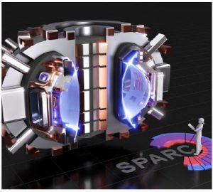 SPARC, a compact, high-field, DT-burning tokamak shown in this rendering, is currently under design by a team from the Massachusetts Institute of Technology and Commonwealth Fusion Systems. Its mission is to create and confine a plasma that produces net fusion energy. (Photo: T. Henderson, CFS/MIT-PSFC)