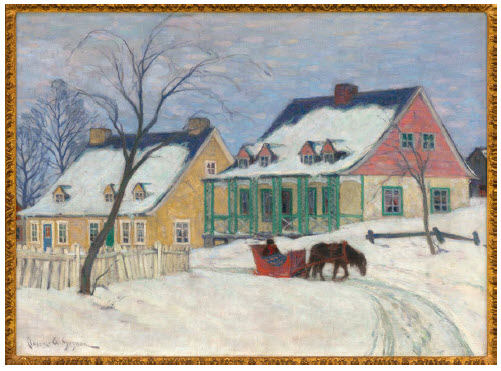 Old Houses, Baie-Saint-Paul, by Clarence Gagnon (oil on canvas, c. 1912) at the National Gallery. (Photo: NAtional gallery of canada)