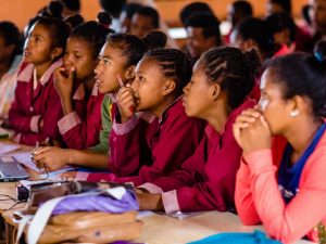 A grant from CFLI (Canadian Funds for Local Initiatives) allowed Madagascar School Project to purchase computers and run seminars, opening the world of technology to these senior students. (Photo: MAdagascar school project)