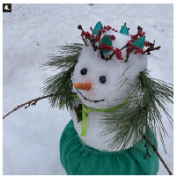 The Latvian Embassy in Canada invited people to build a snowman and to share their photos. More than 200 people participated. This cheerful snowman was made by Inara Eihenbauma, wife of Latvian Ambassador Karlis Eihenbaums. (Photo: Inara Eihenbauma)
