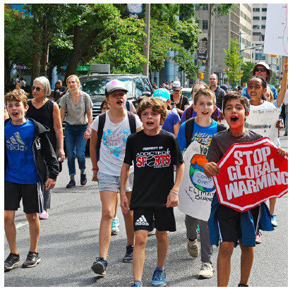 Children march down University Avenue in Toronto as part of the Global Strike for Climate Justice. Bill Gates’s new book outlines how hard it is to address this monstrous problem.