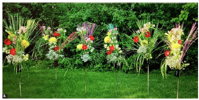 This Ikebana arrangement by artist Michael Charron from Gatineau, Qué., is titled Fire Works. (Photo: Ülle Baum)
