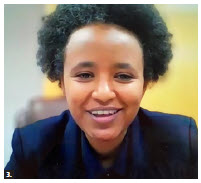 The Ethiopian Embassy hosted a webinar titled The Grand Ethiopian Renaissance Dam: an opportunity for co-operation or a cause for confrontation? Lemlem Fiseha, a lawyer and member of the negotiating team at Ethiopia’s foreign ministry, was one of the panellists. (Photo: Ülle Baum) 